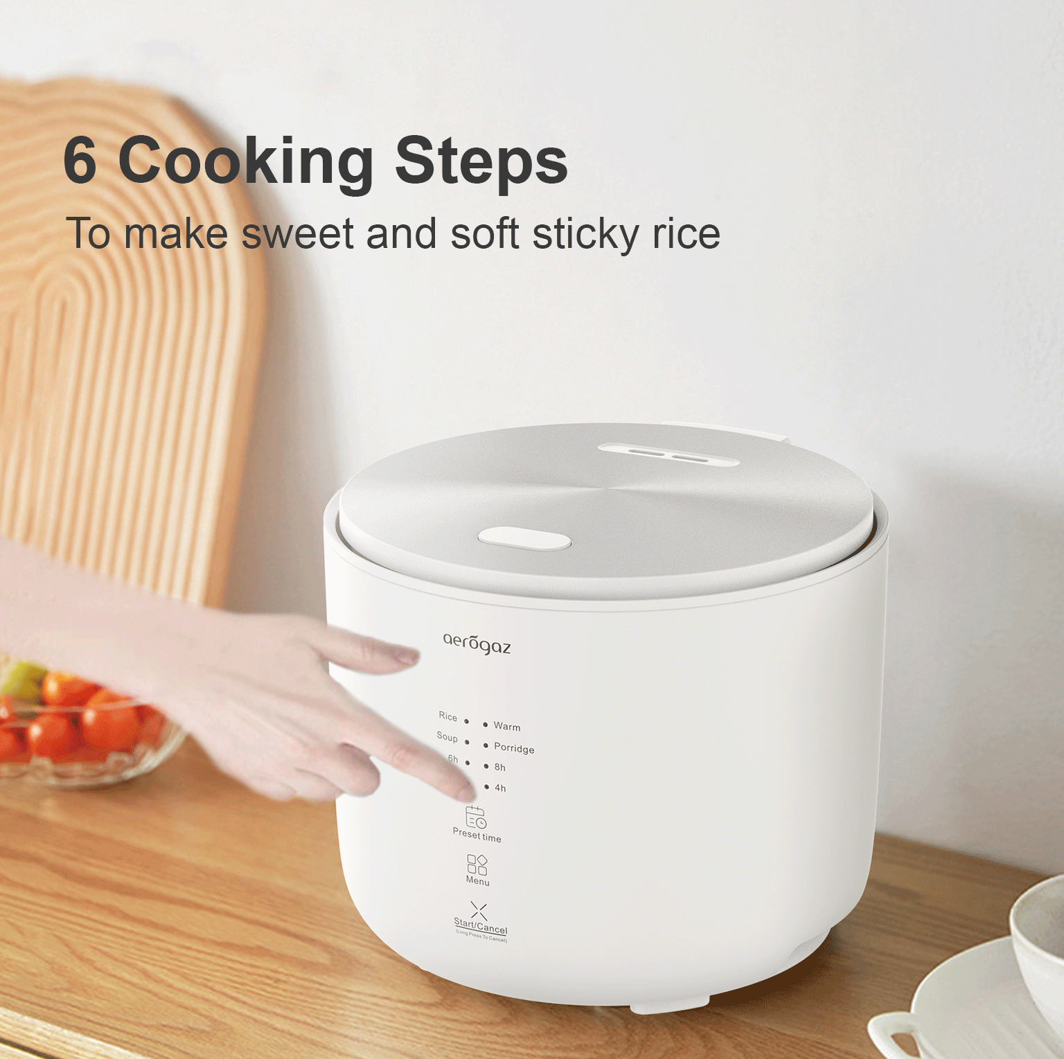 2.0L Mini Rice Cooker AZ-2008RC - Aerogaz